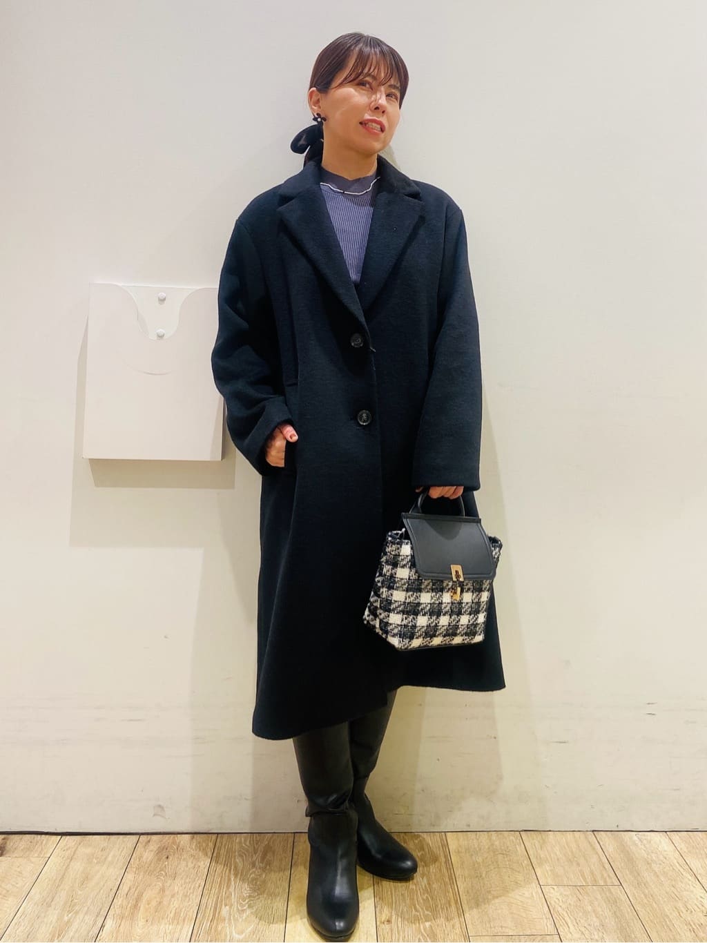 YUKOさんの「index｜カシミヤブレンドウールチェスターコート」を使ったコーディネート