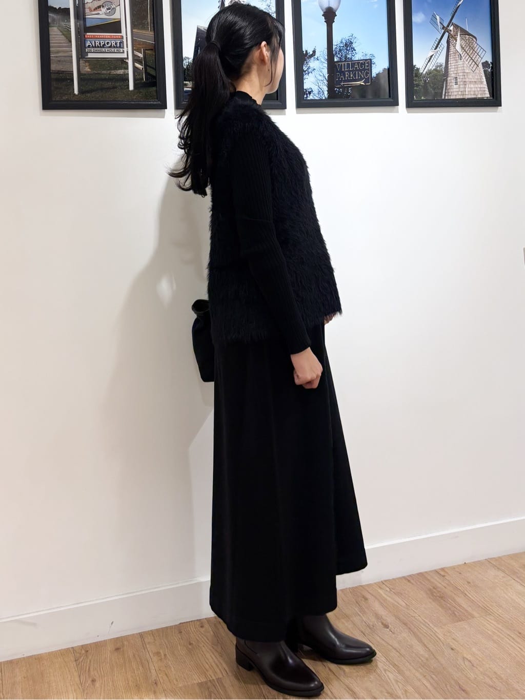 Ririkaさんの「Dessin｜【2点セット・洗える】シャギーベストニットワンピース」を使ったコーディネート