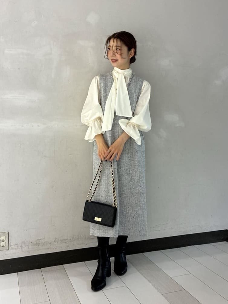 Rinさんの「UNTITLED｜◆【セレモニー/華やか】2WAYボウタイブラウス」を使ったコーディネート
