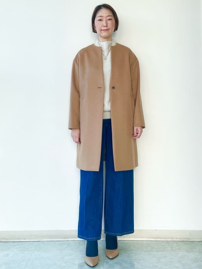 aliceさんの「UNTITLED｜【大人な品格/ふわふわニット】フォックスカシミヤ コクーンニット」を使ったコーディネート