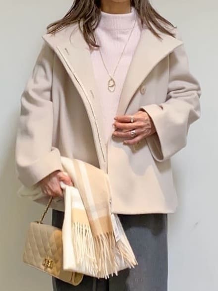 tomoさんの「UNTITLED｜【洗える】スポンディッシュ ボトルネックニット」を使ったコーディネート