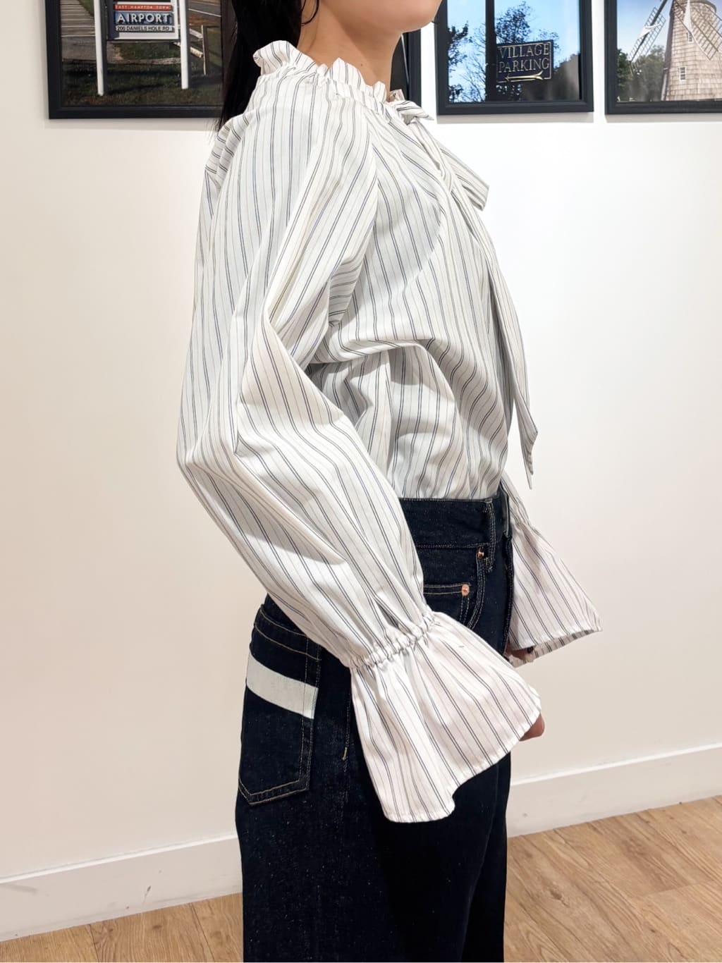 Ririkaさんの「Dessin｜【洗える】リラックスフレアシルエット12OZデニム」を使ったコーディネート