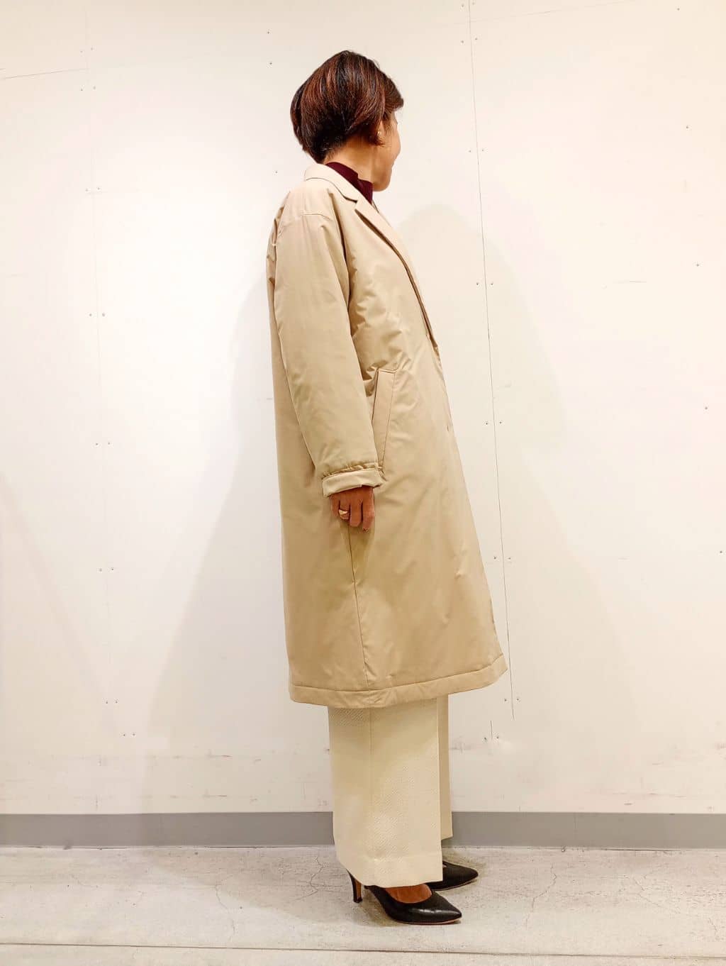 Kさんの「INDIVI｜【超軽量／蓄熱】ライトパフチェスターコート」を使ったコーディネート