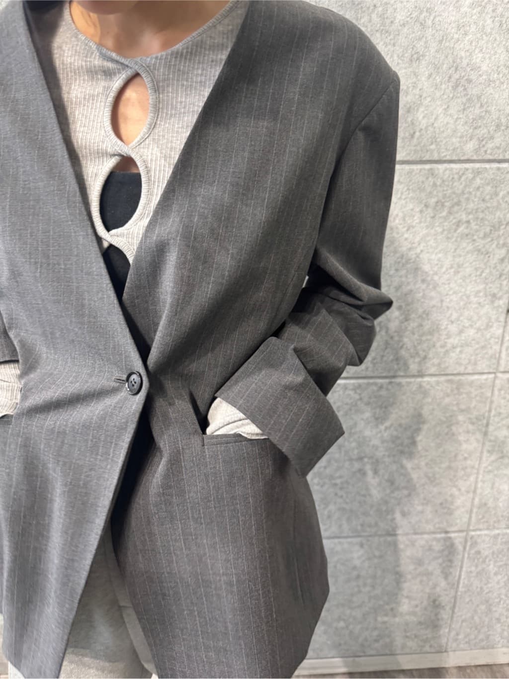 designer yukaさんの「CODE A｜twist sheer rib LS」を使ったコーディネート