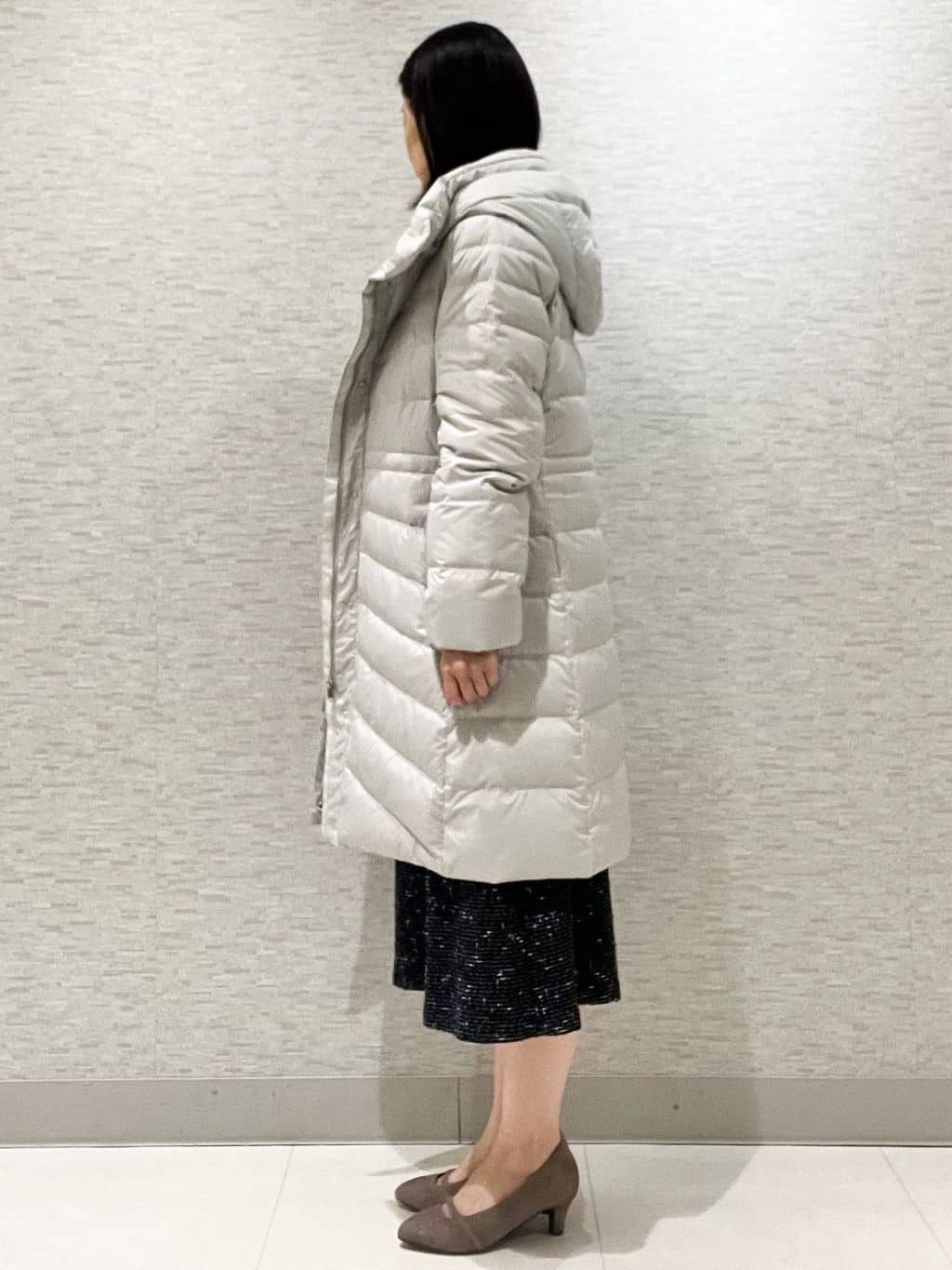 marikoさんの「Reflect｜【SS-4Lサイズ／ウエスト調整可】フーデッドロングダウンコート」を使ったコーディネート