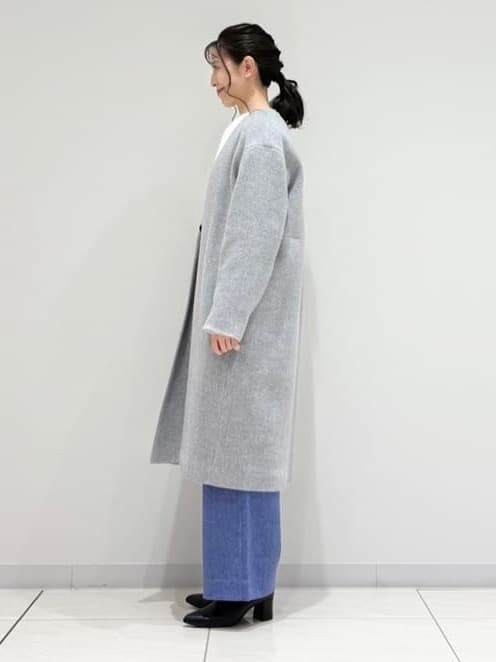 kayoさんの「INDIVI｜【軽量／ウール混】ライトフォルム ロングコート」を使ったコーディネート