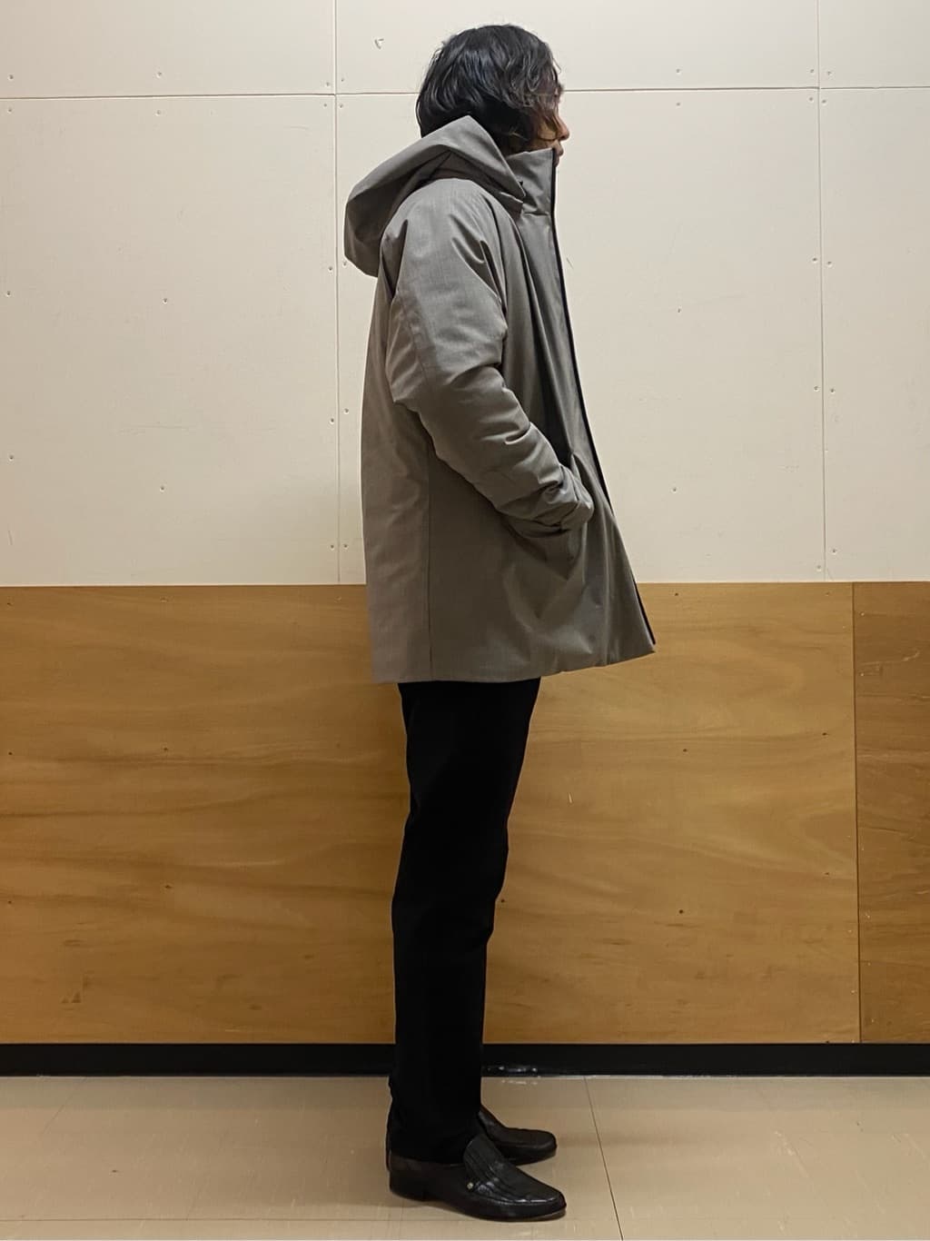 keyさんの「THE SHOP TK｜【軽くて、暖かい】SORONA／ソロナ 中綿ブルゾン 防風/軽量/洗濯機OK/フード脱着可」を使ったコーディネート