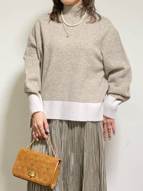 tomoさんの「UNTITLED｜【8色展開/洗える】ウールカシミヤ ハイネックニット」を使ったコーディネート