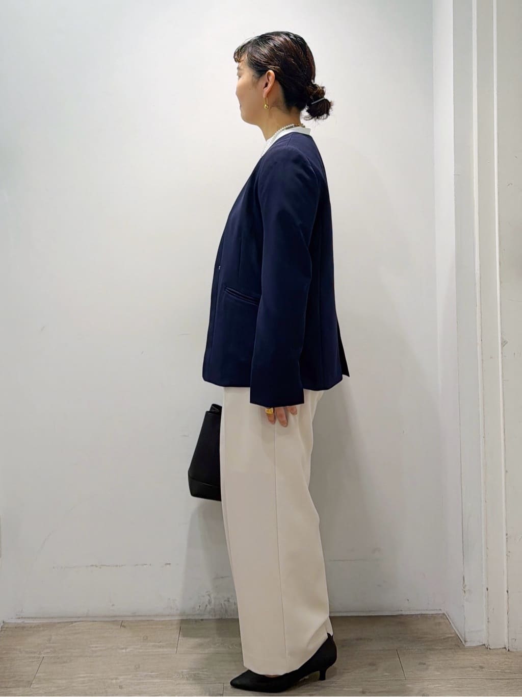 sumicaさんの「OPAQUE.CLIP｜《通勤／セットアップ対応》 Vネックジャケット／ダブルクロス【洗濯機OK】」を使ったコーディネート