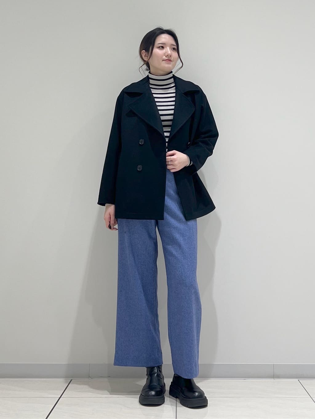 T.Kさんの「INDIVI｜【洗える／毛玉になりにくい】エクストラファインウール リブタートルニット」を使ったコーディネート