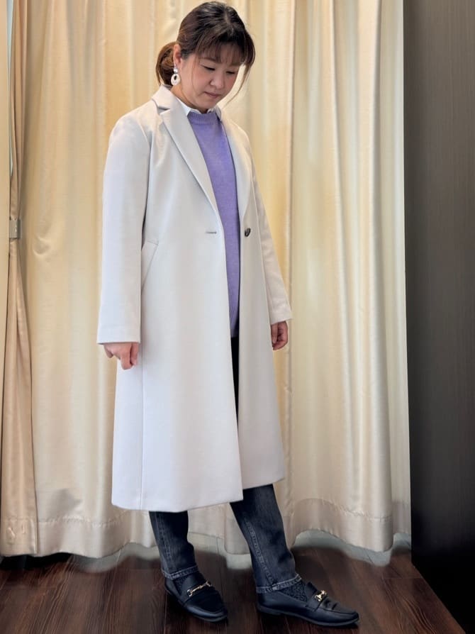 Ayaさんの「UNTITLED｜【スタイリッシュ／オンオフ兼用】ウールチェスターコート」を使ったコーディネート