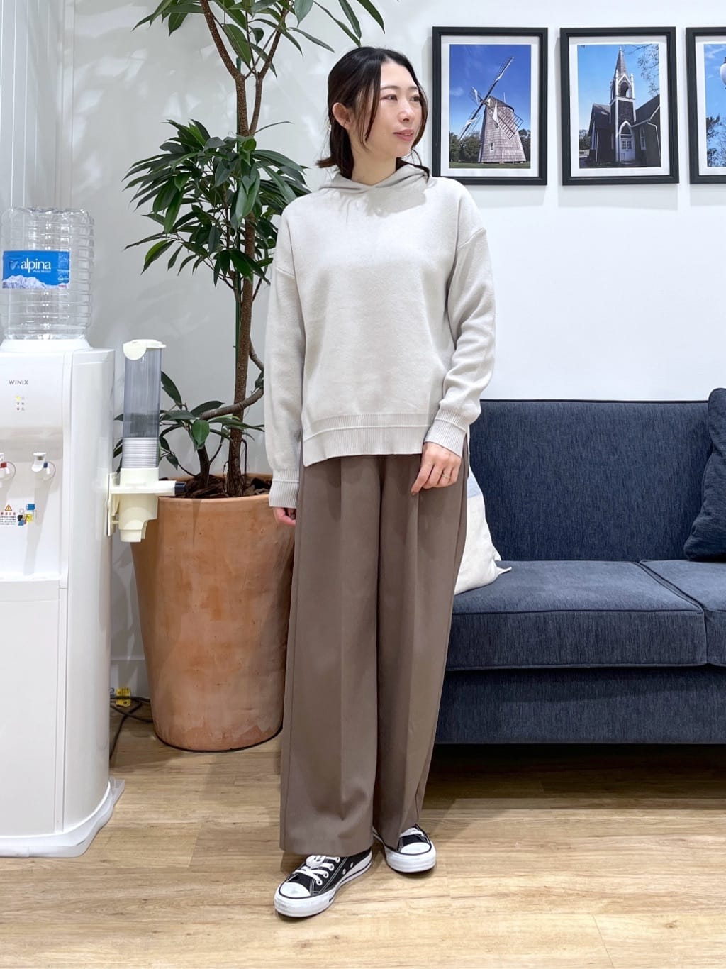 canaさんの「Dessin｜【撥水・2WAY】ミュラーダウンコートミドル丈」を使ったコーディネート
