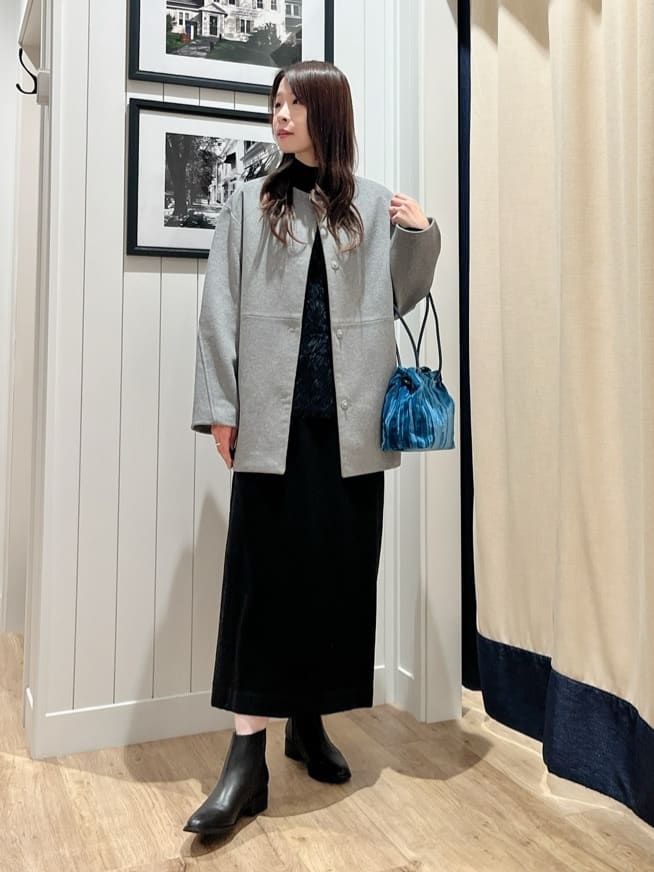 mihoさんの「Dessin｜【2点セット・洗える】シャギーベストニットワンピース」を使ったコーディネート