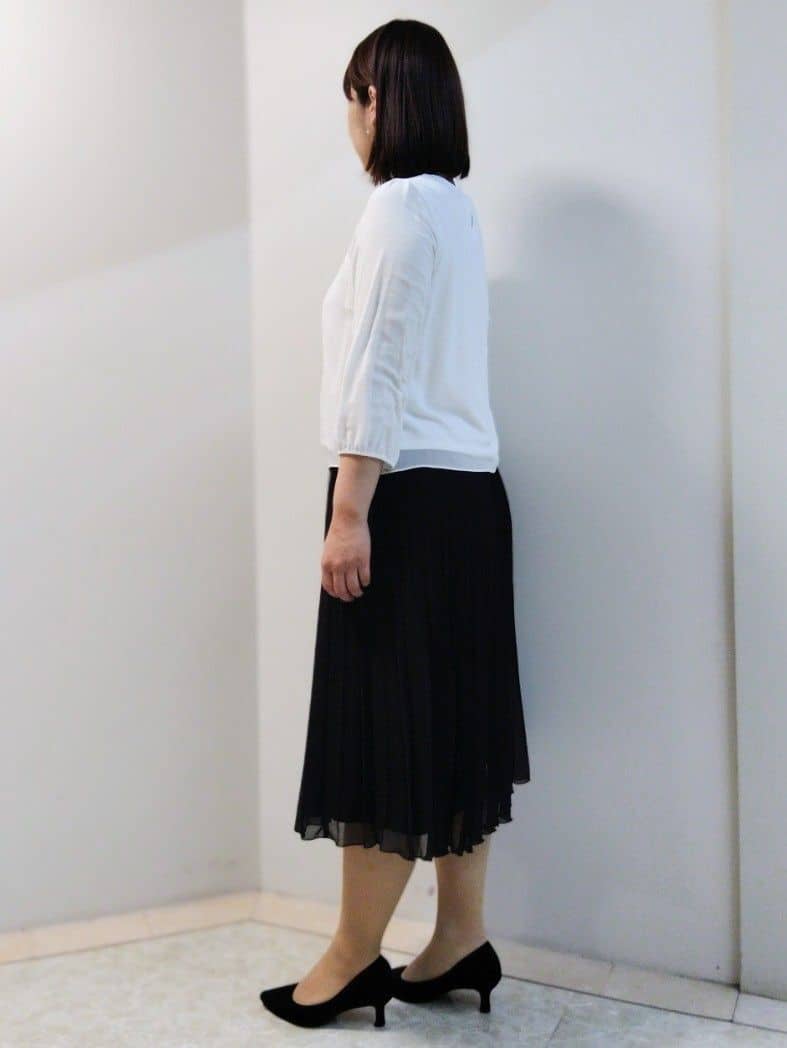 エリさんの「Reflect｜【SS-4Lサイズ／フォーマル／セットアップ可】ツイードジャケット」を使ったコーディネート