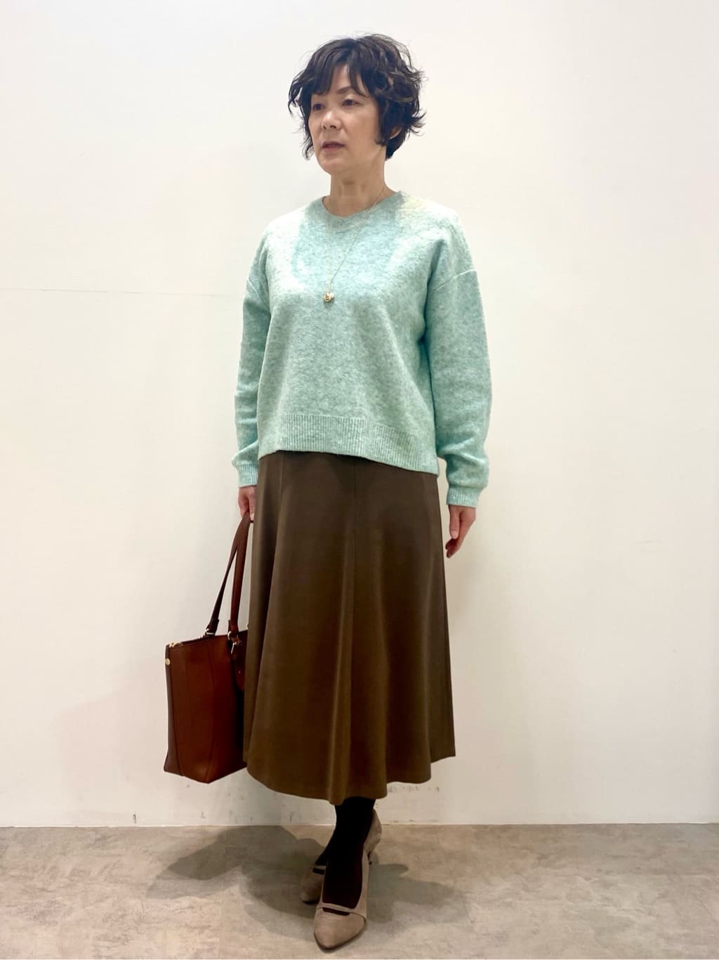 oharaさんの「Reflect｜【通勤】スエードライクフレアスカート」を使ったコーディネート