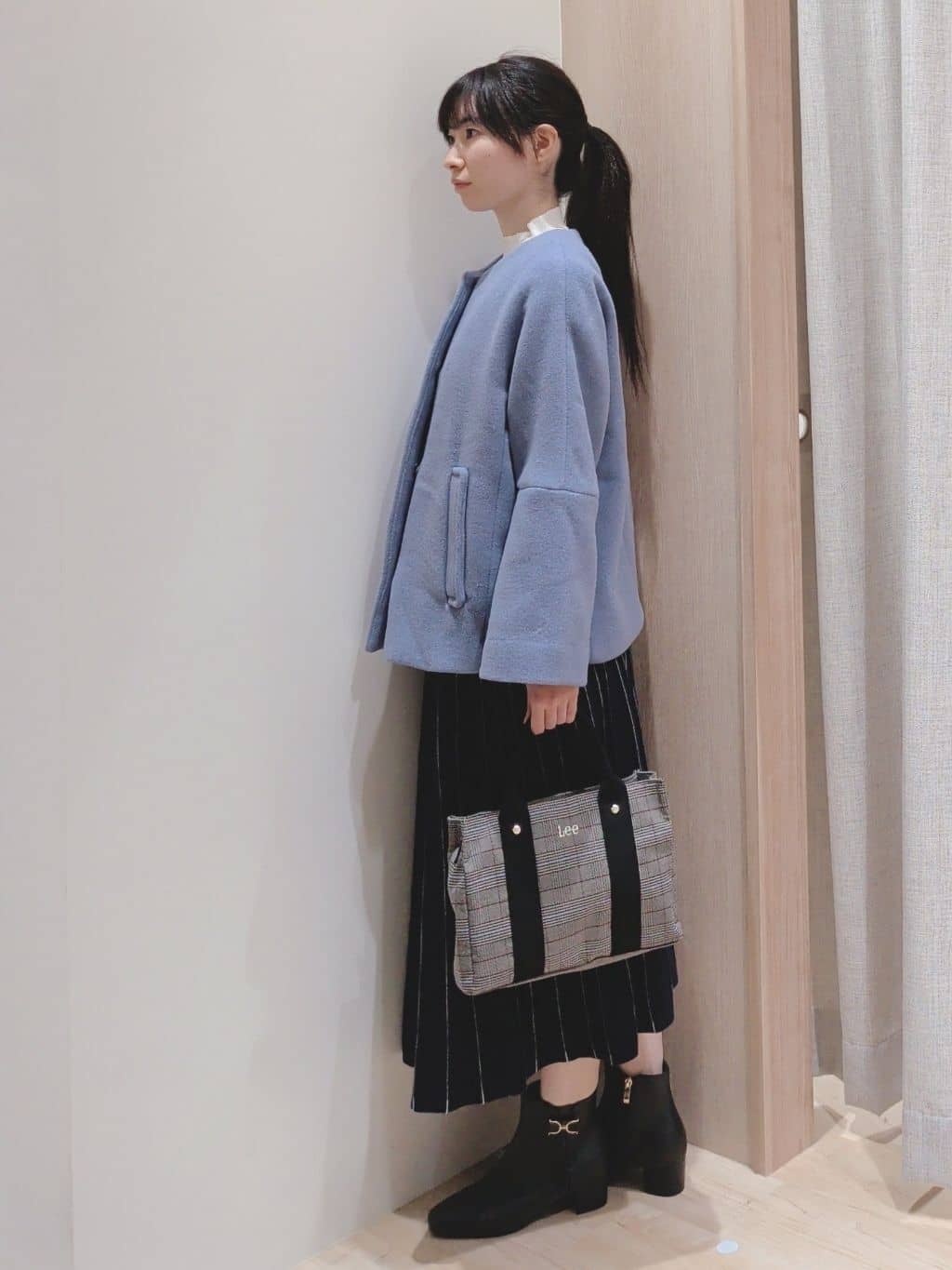 Yuiさんの「grove｜【ウール混】軽やかに羽織れるショートコート」を使ったコーディネート
