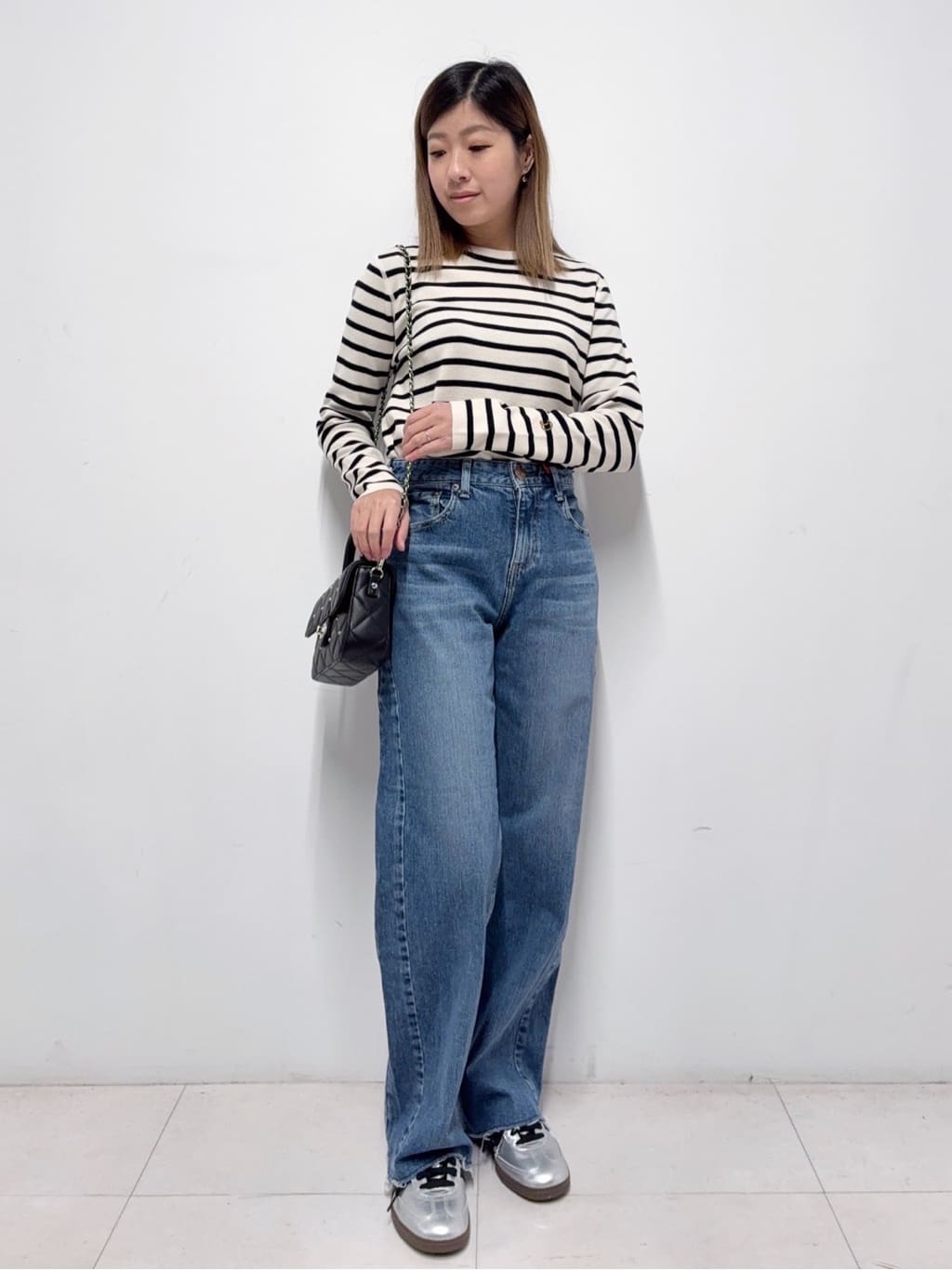 Nishijimaさんの「DRESSTERIOR｜◆ストレッチフルニードルボーダーニット」を使ったコーディネート