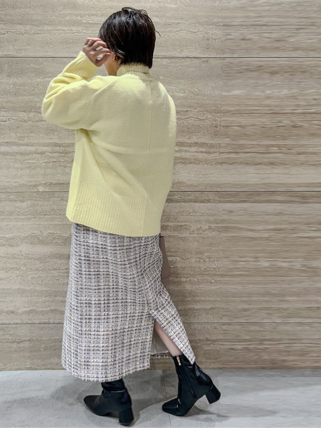 NAMIさんの「OPAQUE.CLIP｜ふわふわハイネックニット【洗濯機OK】」を使ったコーディネート
