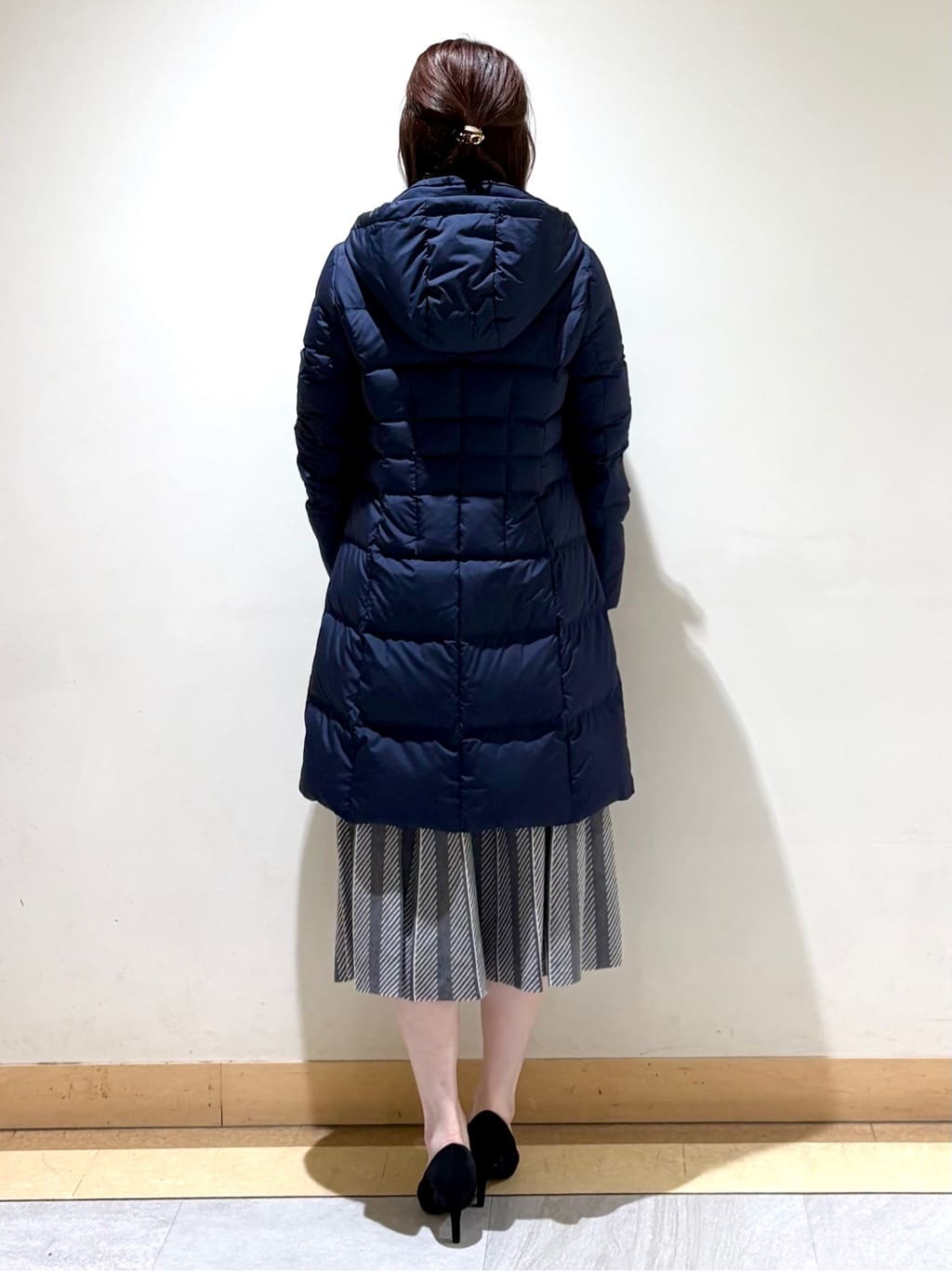 sakiさんの「COUP DE CHANCE｜【フランス産ホワイトダックダウン／FP800保温性◎／抗菌防臭／手洗い可】ロングダウンコート」を使ったコーディネート