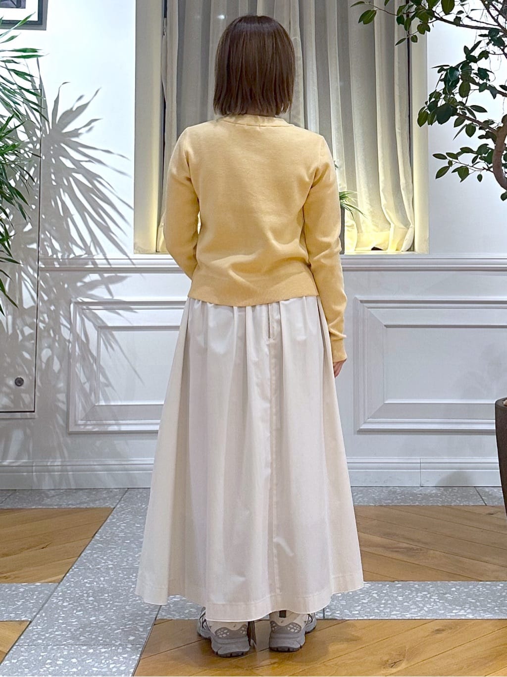 なべこさんの「DRESSTERIOR｜◆ウォッシャブルコットンカシミヤカーディガン」を使ったコーディネート