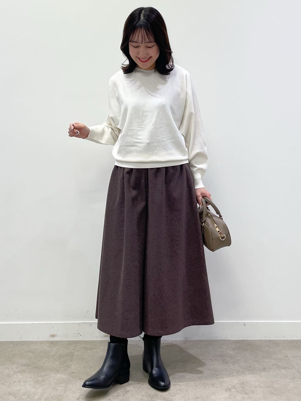 yukariさんの「Dessin｜【洗える】ウールブレンド後ろボタンニット」を使ったコーディネート
