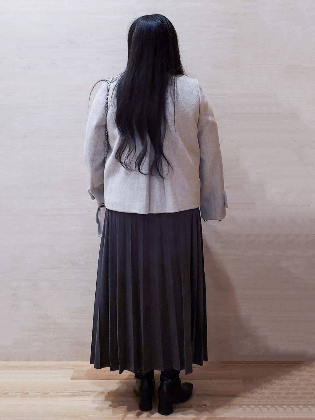 ちぃさんの「OPAQUE.CLIP｜ノーカラーショートコート」を使ったコーディネート