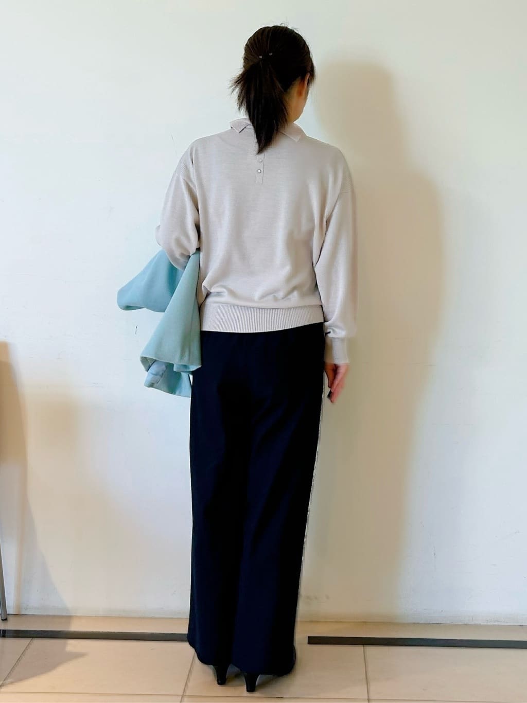 ひーさんの「Reflect｜【SS-4Lサイズ／衿が顔に当たらない◎】スタンドネックミドルコート」を使ったコーディネート
