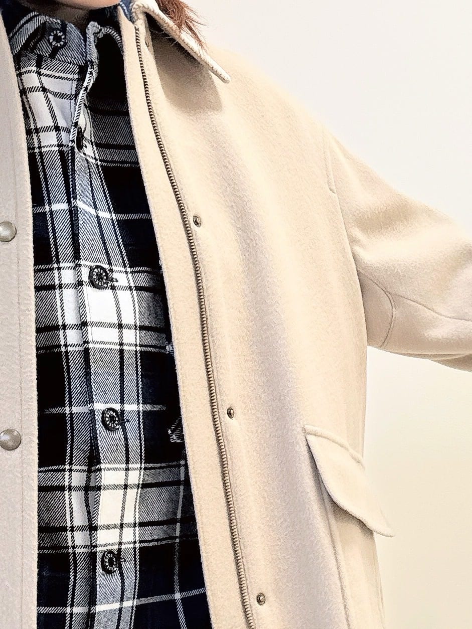なかもとあきさんの「DRESSTERIOR｜ヴィンテージ加工ワイドデニムパンツ」を使ったコーディネート