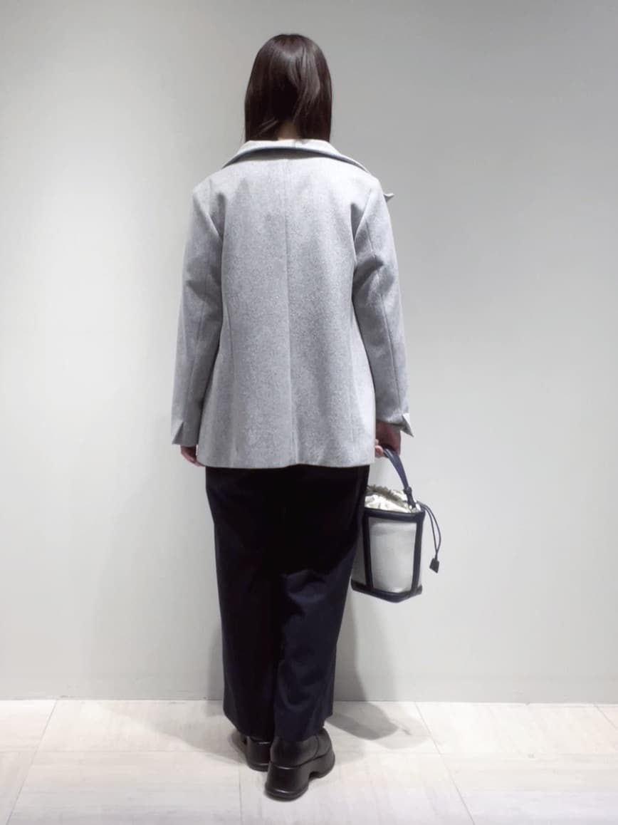 yukaさんの「Reflect｜【SS-4Lサイズ／衿が顔に当たらない◎】スタンドネックミドルコート」を使ったコーディネート