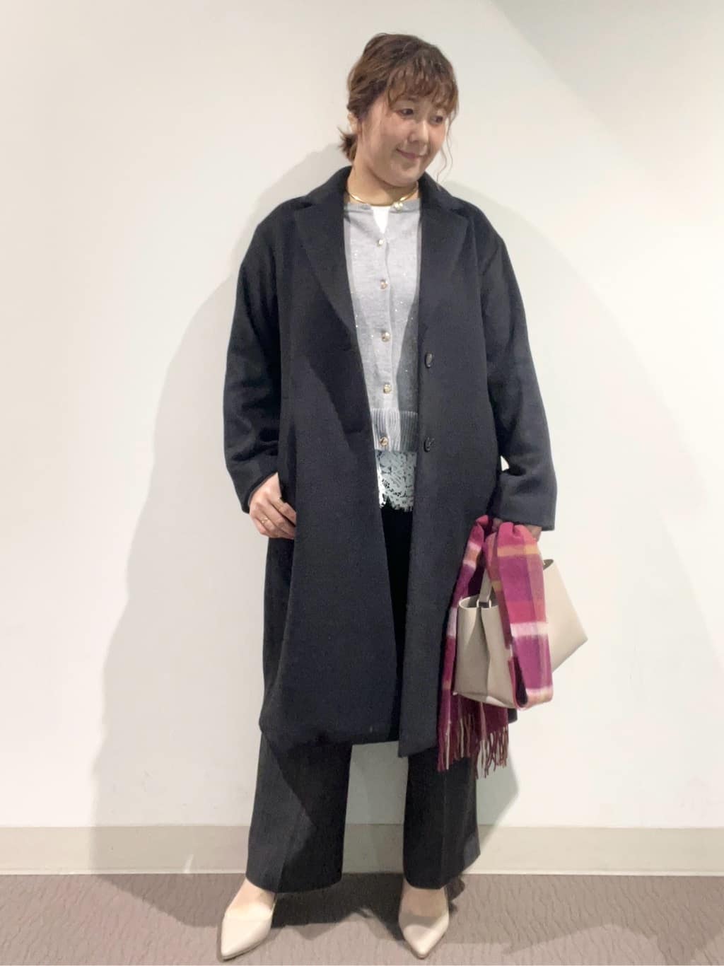 のん.Yさんの「OPAQUE.CLIP｜カシミヤブレンドウールチェスターコート」を使ったコーディネート