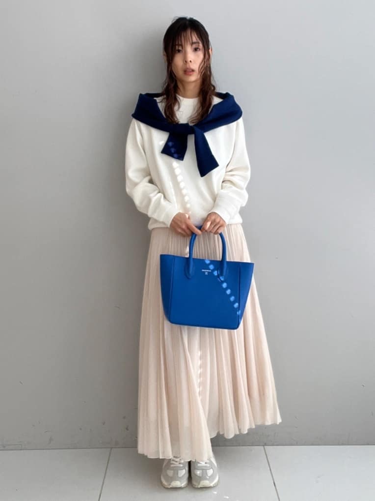 misaさんの「DRESSTERIOR｜◆ウォッシャブルコットンカシミヤプルオーバーニット」を使ったコーディネート