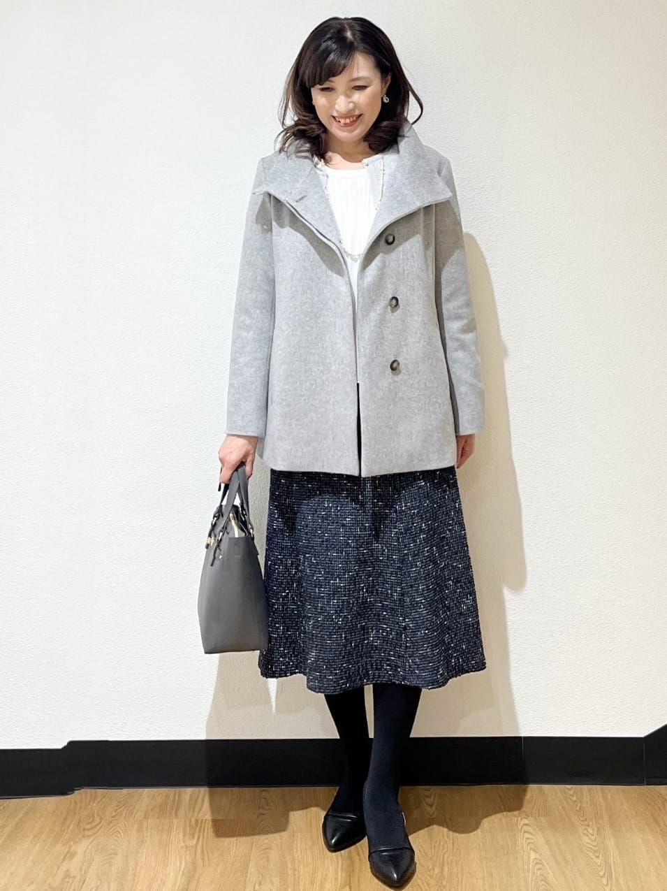 ayaさんの「Reflect｜【お食事会やお出かけに◎】ふんわりジャカード編みカーディガン」を使ったコーディネート