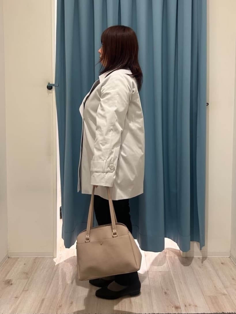 くーさんの「SHOO･LA･RUE｜【S-LL/撥水】通勤やお出かけにも活躍 ミドルトレンチコート」を使ったコーディネート