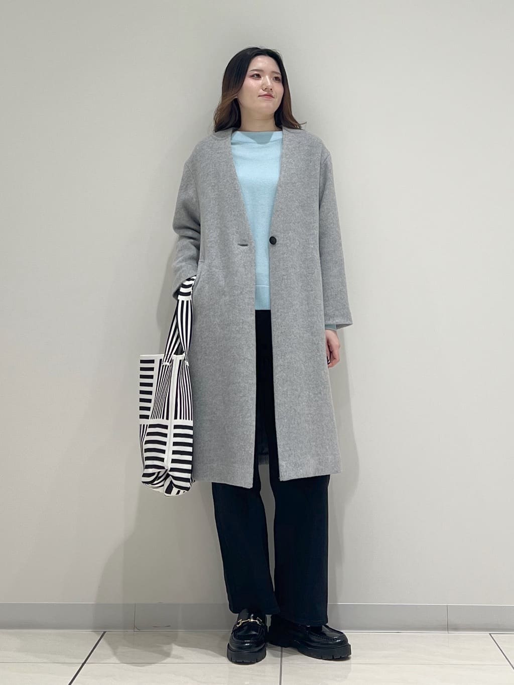 T.Kさんの「INDIVI｜【洗える／カシミヤ混】ボトルネック ドルマンスリーブニット」を使ったコーディネート