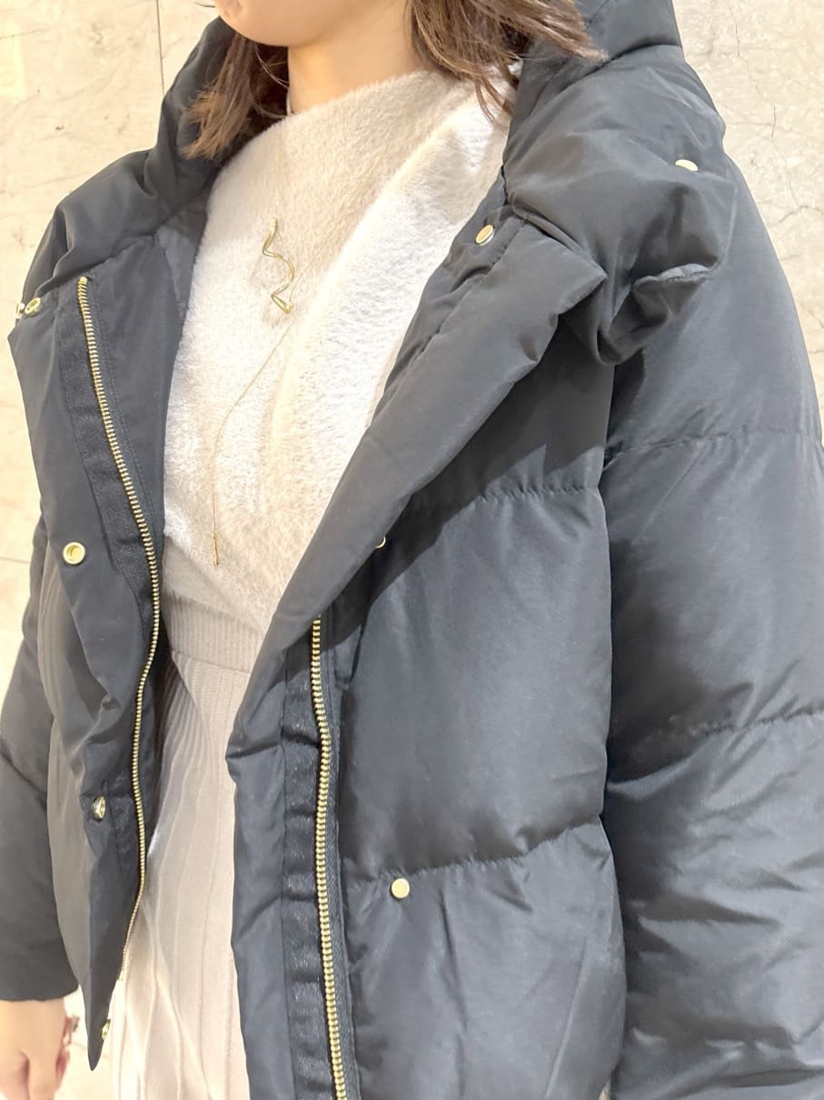 このかさんの「index｜ラメフェザープルオーバーセット ニットワンピース【洗濯機OK】《XS～LL》」を使ったコーディネート