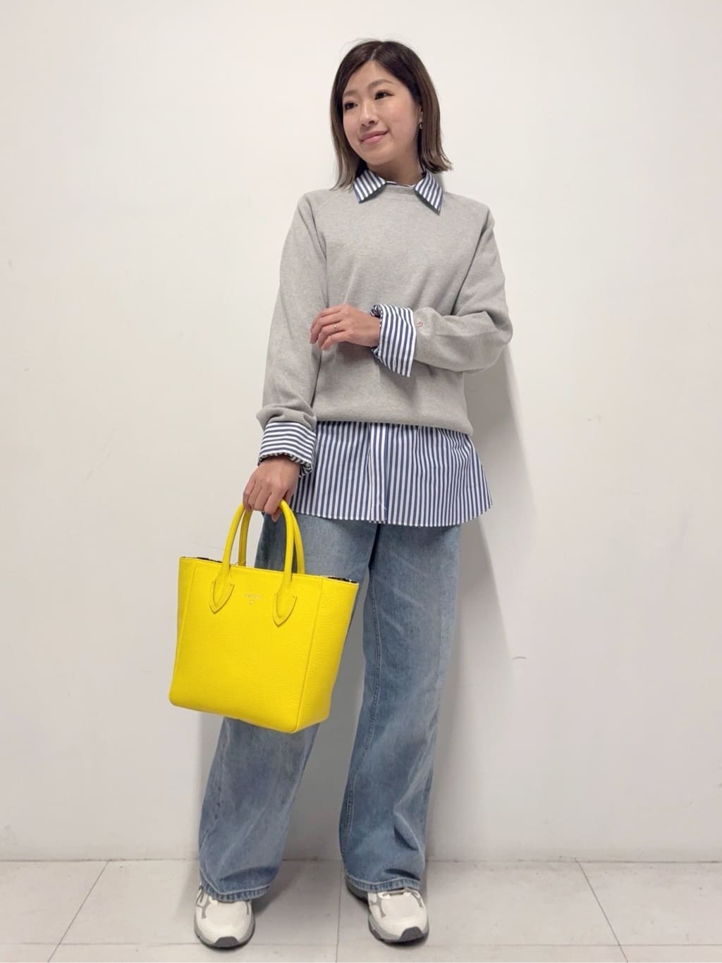Nishijimaさんの「DRESSTERIOR｜◆ウォッシャブルコットンカシミヤプルオーバーニット」を使ったコーディネート