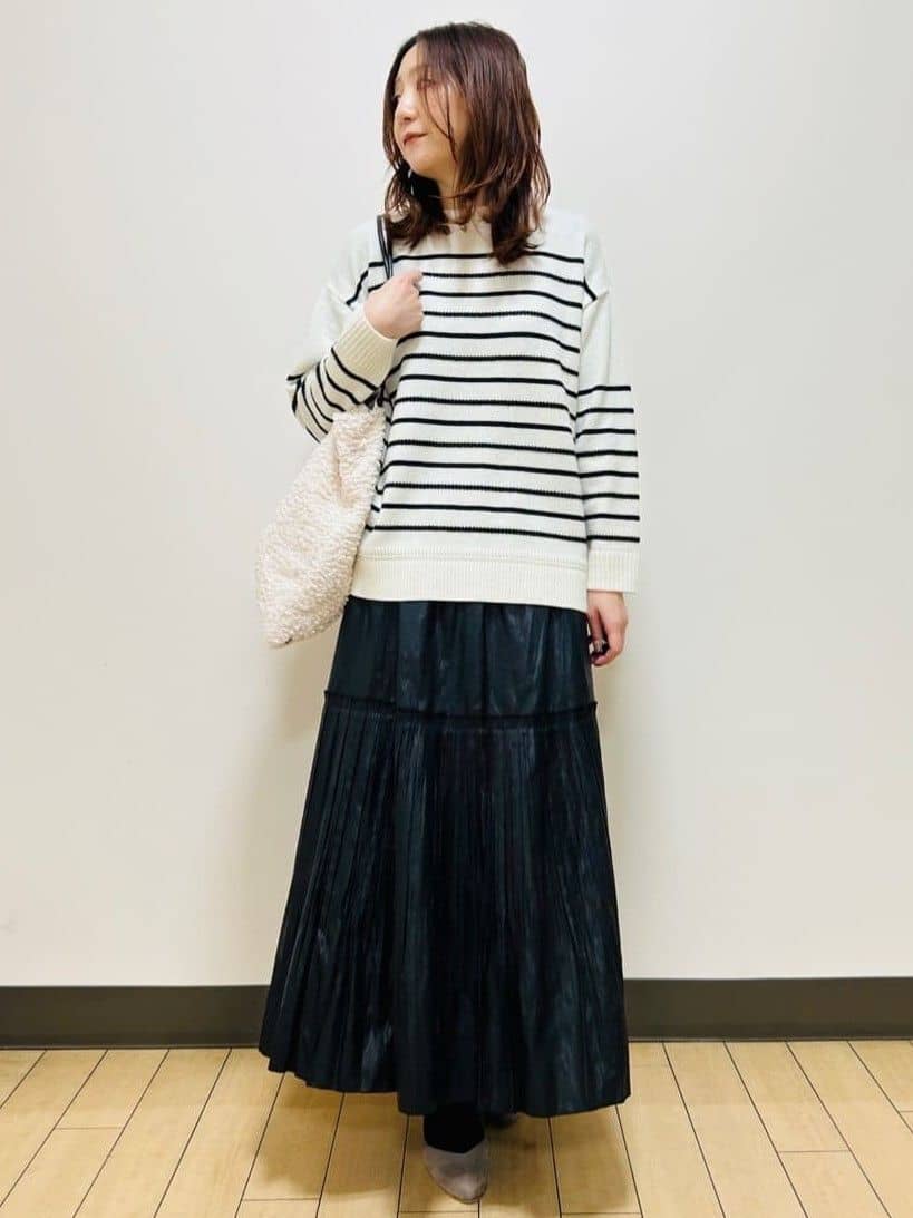 miiiさんの「Reflect｜【腰周りすっきり◎】プリーツギャザースカート」を使ったコーディネート