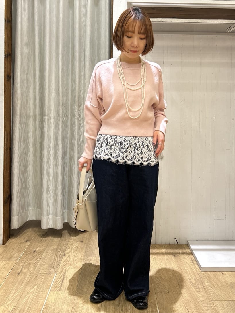 ga_riさんの「THE SHOP TK｜【着丈が選べる】スウェットライクラメジャカードニット」を使ったコーディネート