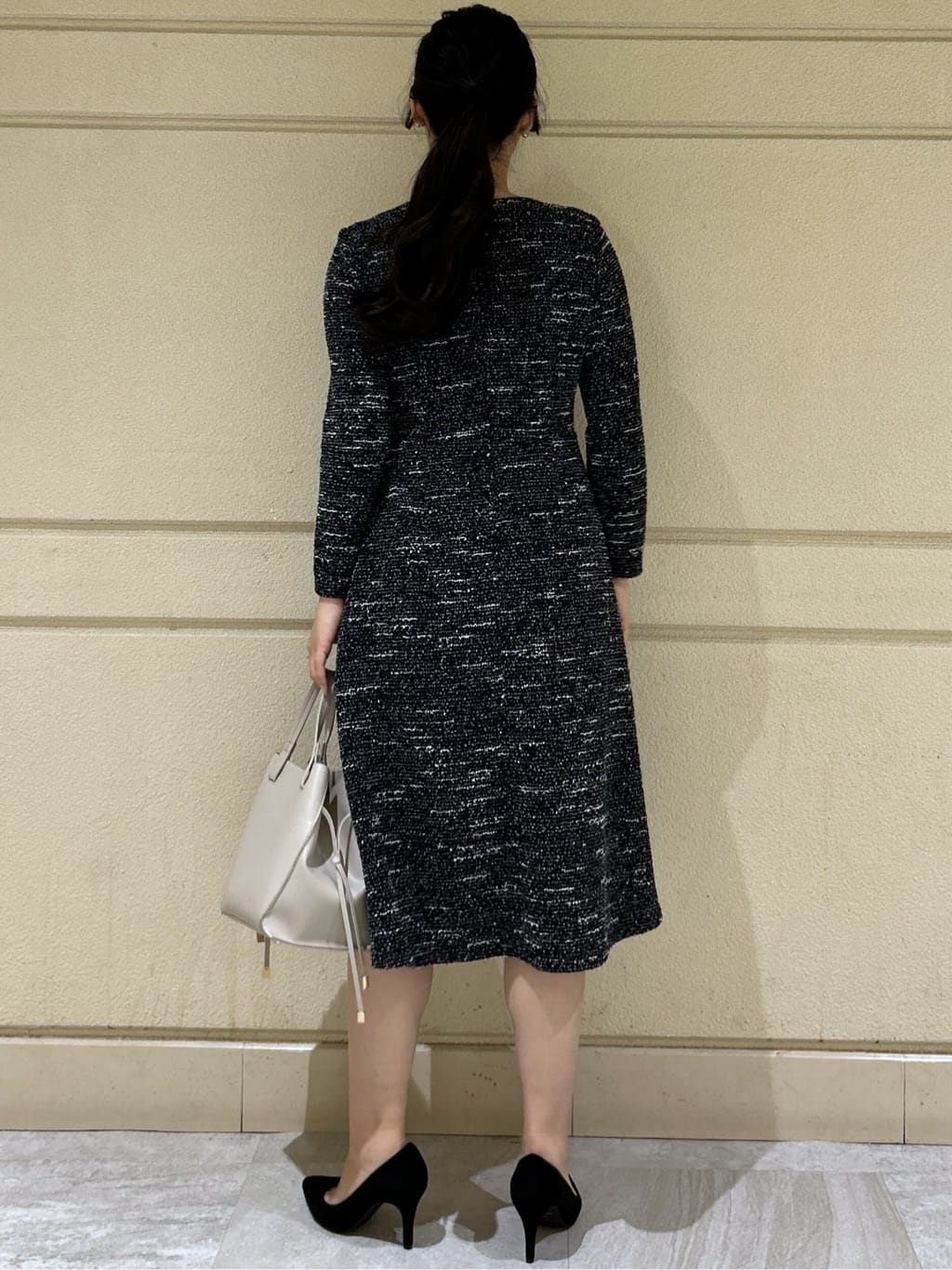Momokaさんの「COUP DE CHANCE｜【手洗い可／日本製】ツイード風ワンピース」を使ったコーディネート