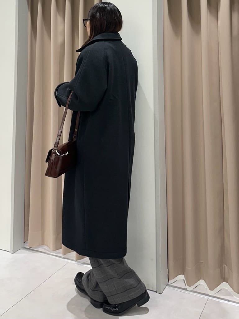 cottonさんの「THE SHOP TK｜ジャージメルトンスタンドカラーコート」を使ったコーディネート