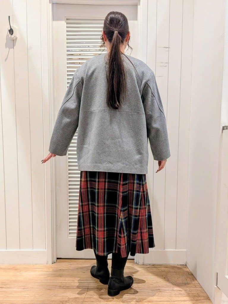 ayakaさんの「Dessin｜【洗える】チェック柄起毛フレアスカート」を使ったコーディネート