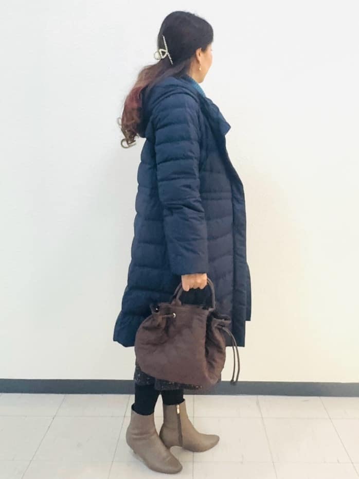 ⭐︎Eimi⭐︎さんの「Reflect｜【SS-4Lサイズ／ウエスト調整可】フーデッドロングダウンコート」を使ったコーディネート