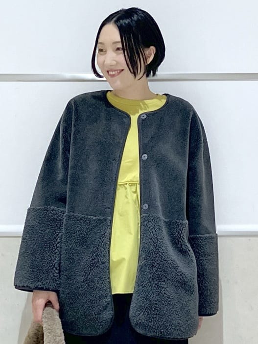 eriko さんの「Dessin｜【2WAY】フェイクムートンコート」を使ったコーディネート