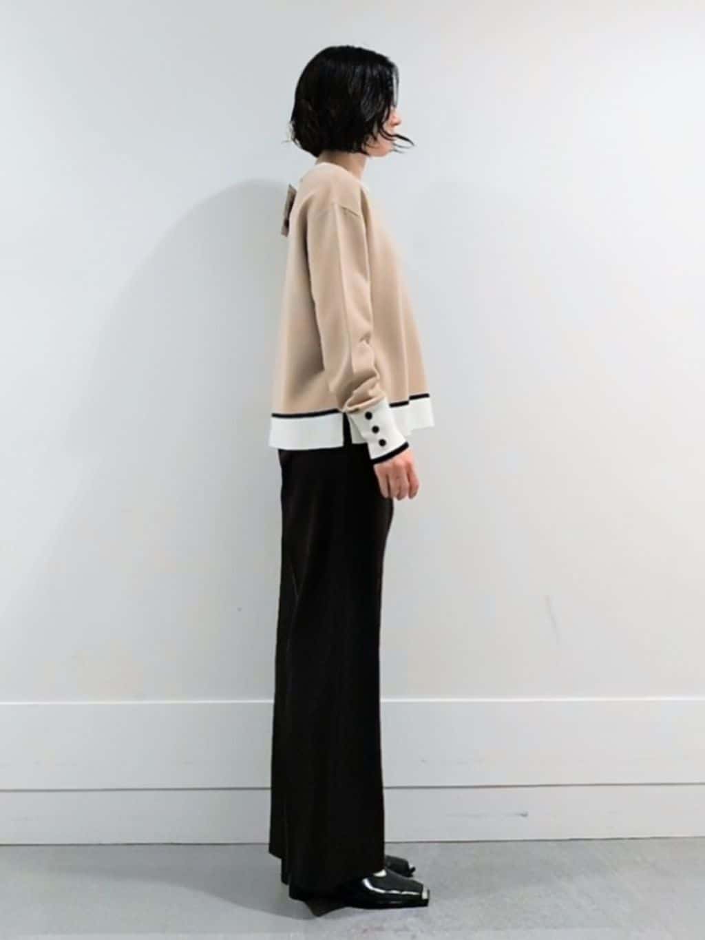 ミズタさんの「UNTITLED｜【アンサンブル可/洗える】ウールミラノリブニット」を使ったコーディネート