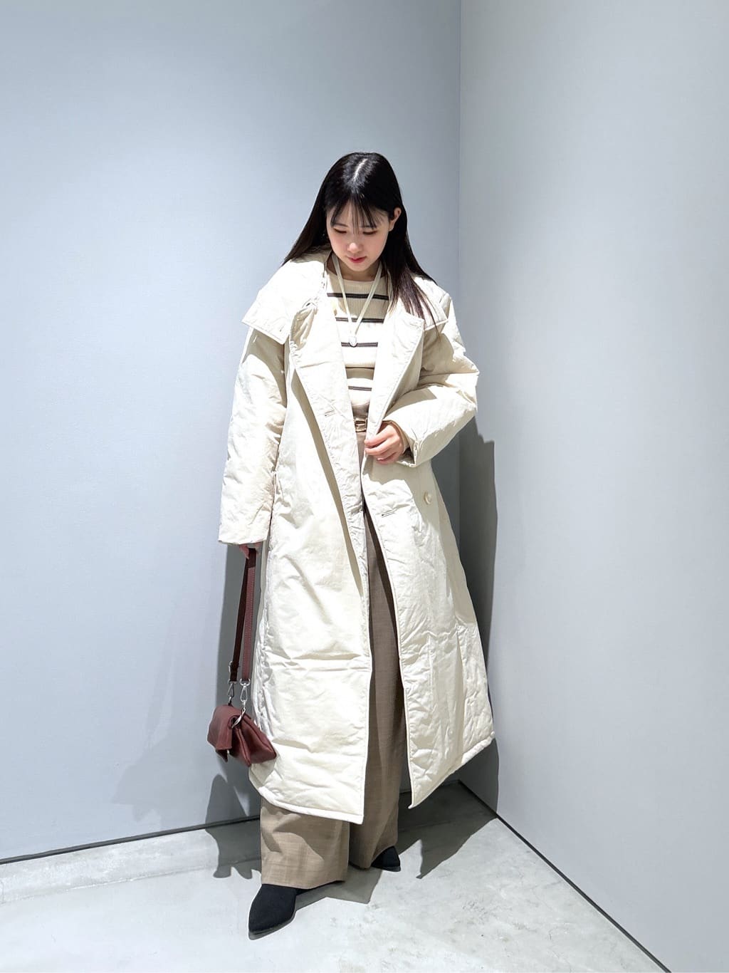 Renoさんの「INDIVI｜センタータックメランジワイドパンツ」を使ったコーディネート