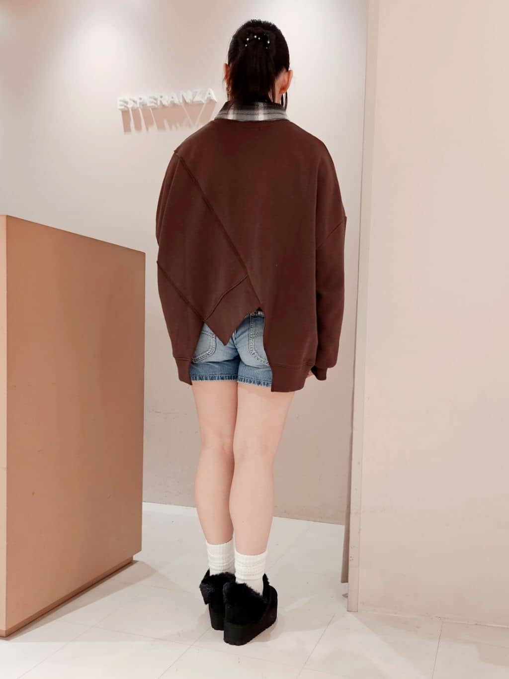 紫桜-shion-さんの「ESPERANZA｜厚底2WAYフェイクムートンサボ」を使ったコーディネート