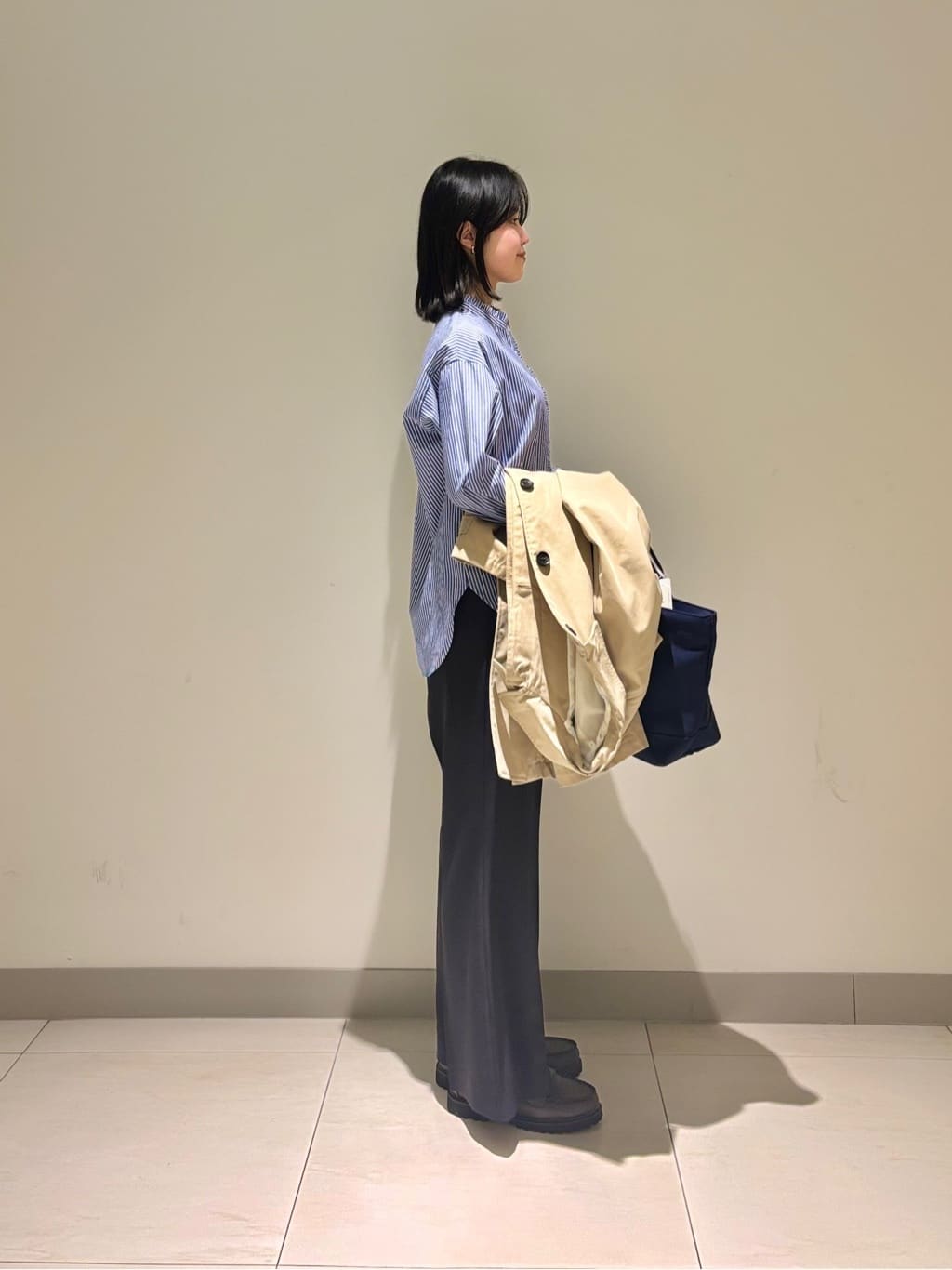 mayuさんの「Dessin｜シャンブレースプリングコート」を使ったコーディネート