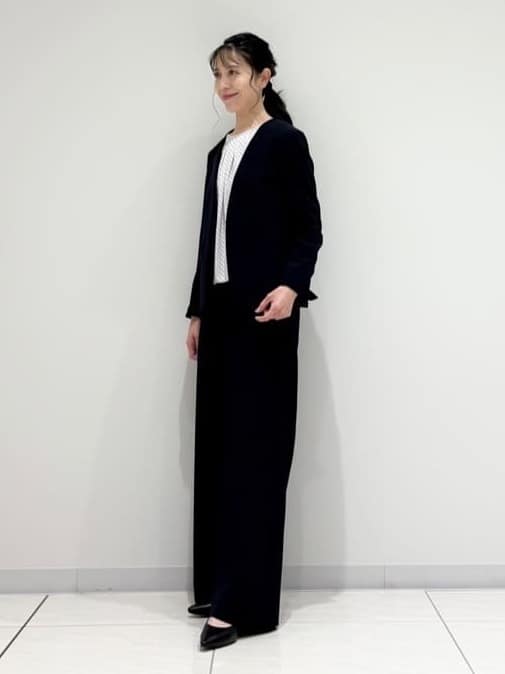 kayoさんの「INDIVI｜【洗える／透けにくい】ダイヤ柄プリントブラウス」を使ったコーディネート