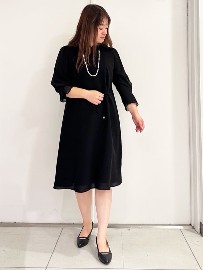 miさんの「Reflect｜【SS-4Lサイズ／付属リボン】スリーブデザインジョーゼットワンピース」を使ったコーディネート