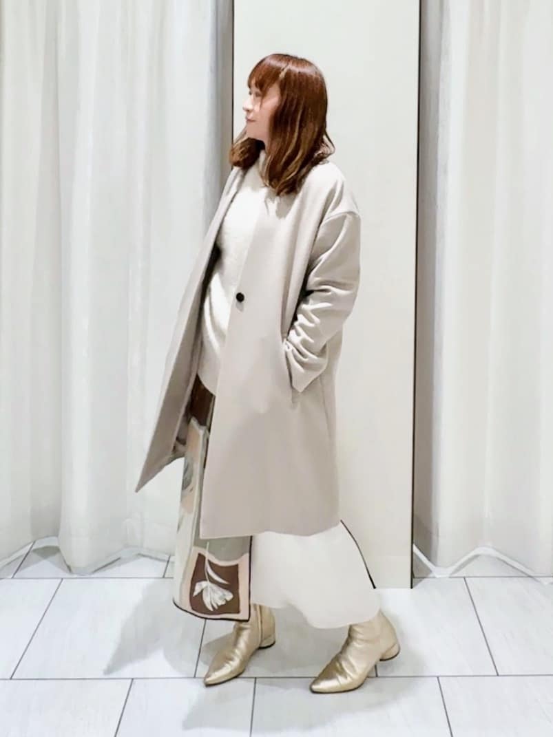 ʏᴜᴋɪᴋᴏさんの「UNTITLED｜【大人な品格/ふわふわニット】フォックスカシミヤ コクーンニット」を使ったコーディネート